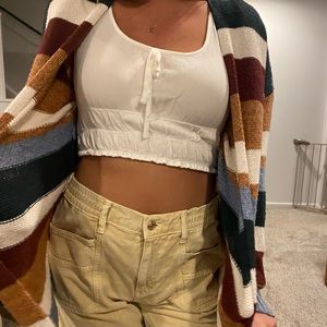 American Eagle Striped Cardigan